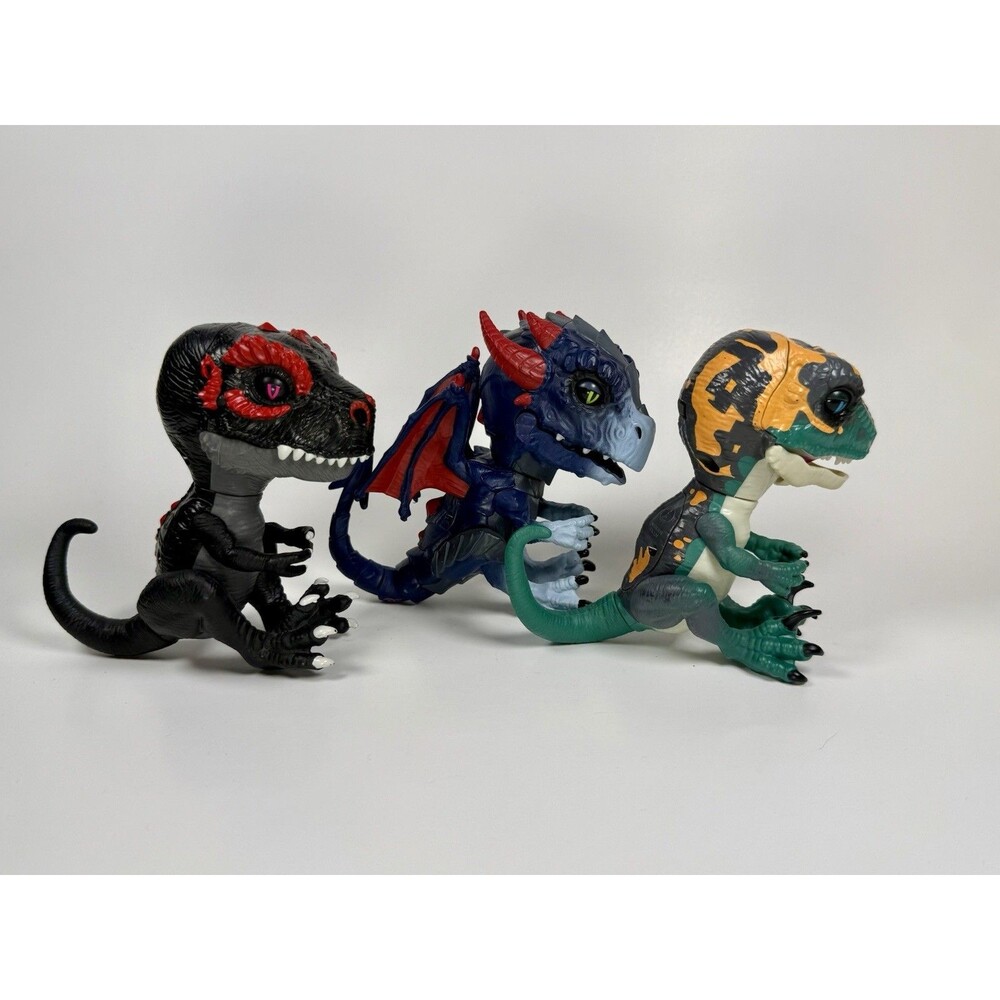 Untamed Ferocious Fingerlings Fury Raptor T-Rex Dragon Bundle Sounds Tested